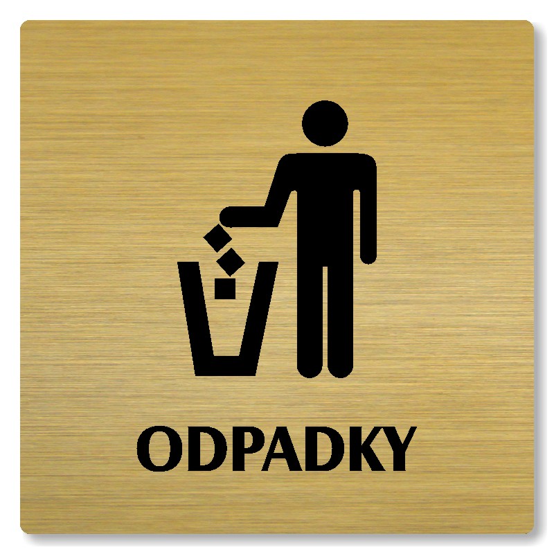 Odpadky, 148x148mm, zlatá, Nevada
